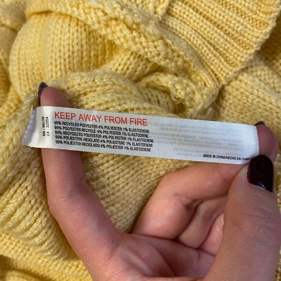 Urban‎ Outfitters Cropped Turtleneck Sweater Womens Size L Yellow - Picture 8 of 9